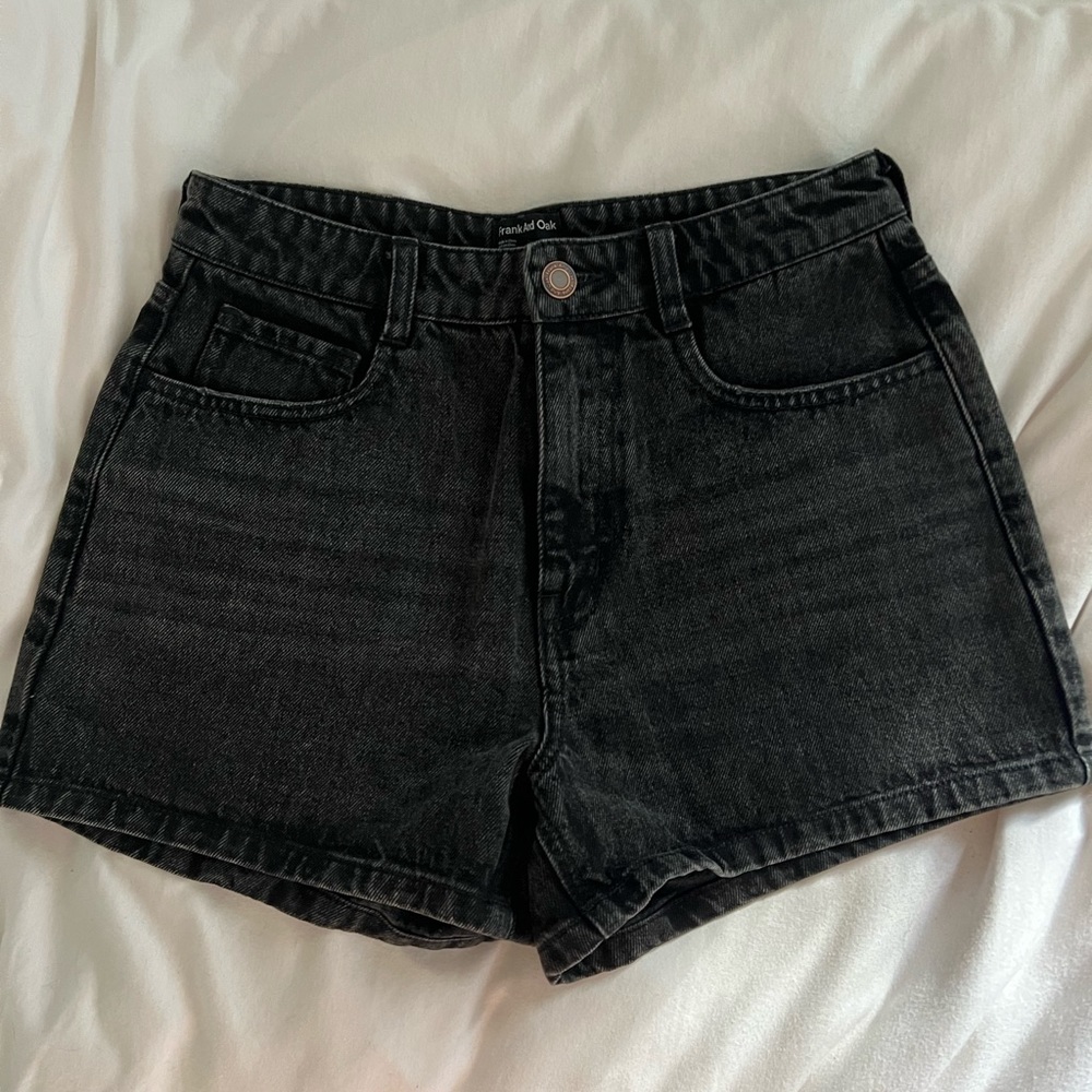 Frank & Oak Denim Shorts Black Wash in 27